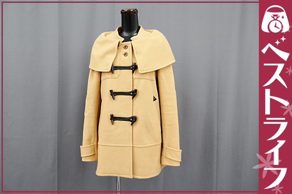 1円 本物 美品 ルシェルブルー Pコート ベージュ 38号