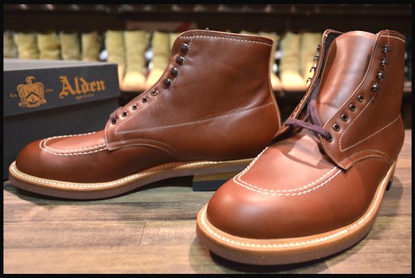 【箱付未使用】ALDENオールデンインディブーツ405茶9.5D