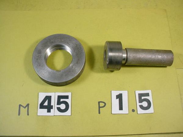 ジャンク　ネジゲージ+ネジリングゲージセット中古品　M45*1.5　