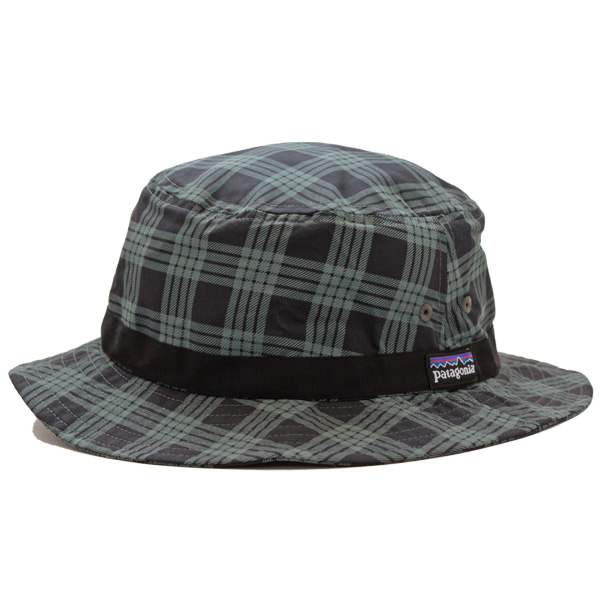 展示品タグなし本物 パタゴニア バケツハット ブラックチェックM