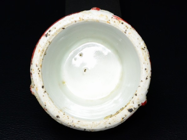 ☆蔵出/中国美術/古玩/呉須赤絵/古代文碗台245g/茶道/604 【公式通販】