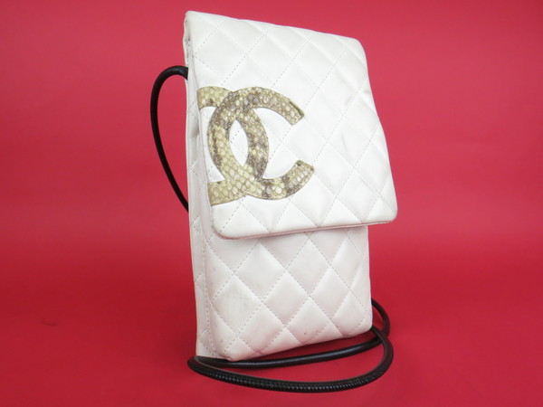 【CHANELシャネル】カンボン★パイソン★ショルダーバッグ★白黒