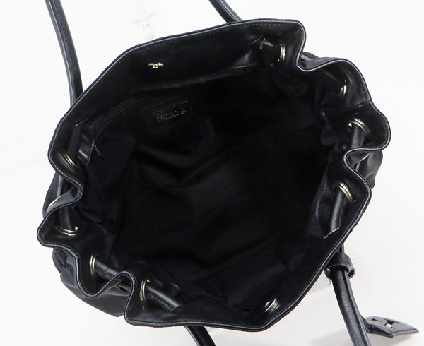 ◇【FURLA フルラ】ナイロン×レザー ハンドバッグ ブラック