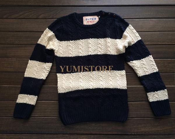 新品稀少SCOTCH&SODAクルーネック ボーダーニットセーターL Y15