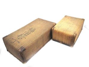 希少昭和レトロ ビンテージ 柳行李 ⁄ トランク ⁄ スーツケース ♪昭和