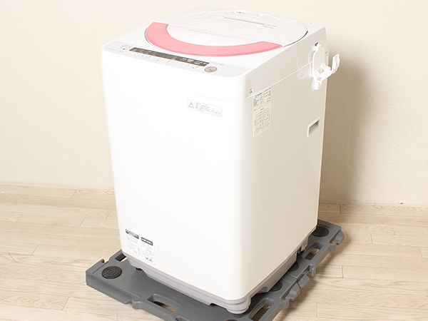 ♦️ SHARP電気洗濯機 2015年製ES-GE60P-P 6.0kg 槽洗浄機能