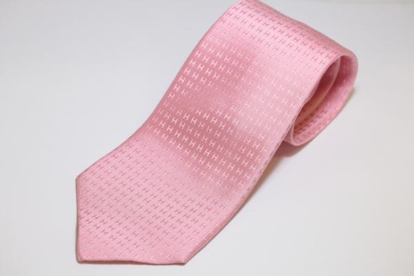 エルメス◆HERMES　ピンクネクタイ 新品 N178