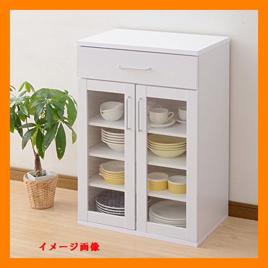★新品　ガラスキャビネット 食器棚 　S..YSK-9.06.0DWG(WH) ⑬