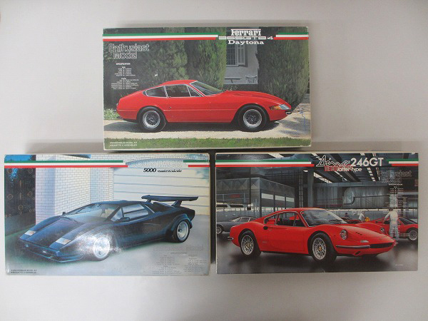 未組立 フジミ 1/24 フェラーリ365GTB/4，ディノ246GT他[梱0.2
