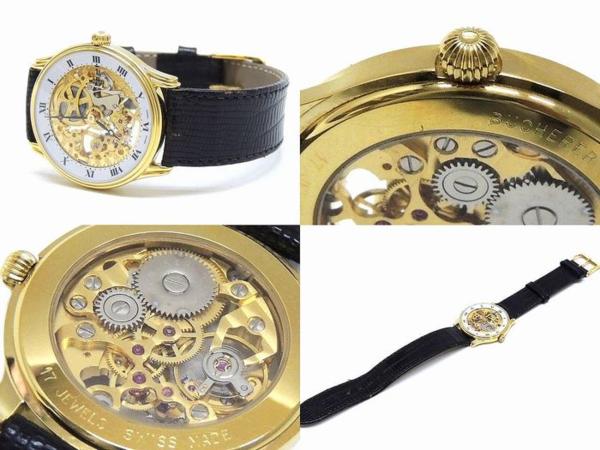 BUCHERER ブッフェラー□7040-503 スケルトン 手巻 メンズ 時計