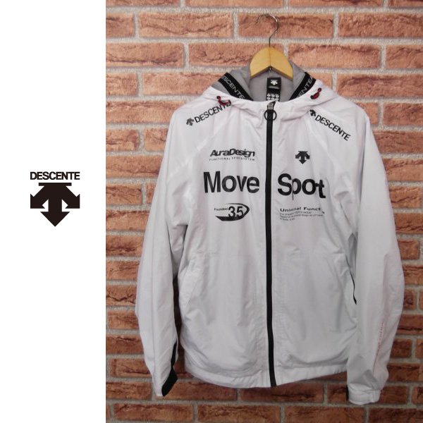 デサント/スポーツジャケット/ヒートパーカーメンズ白黒M[OW5630