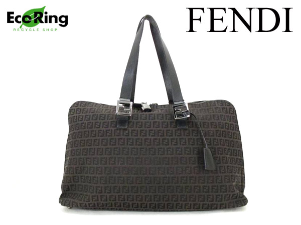 1円 フェンディ ズッキーノ ファスナー トートバッグ BR135