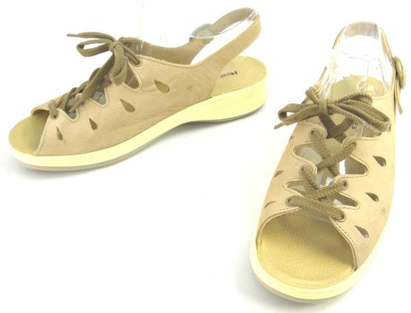 訳ありハッシュパピー*ヌバックレースアップサンダルBG[LL]S5899