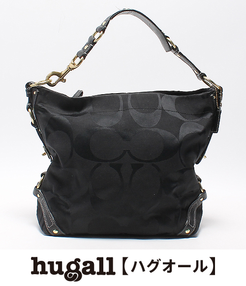 COACH シグネチャー カーリー ショルダーバッグ 黒 10620