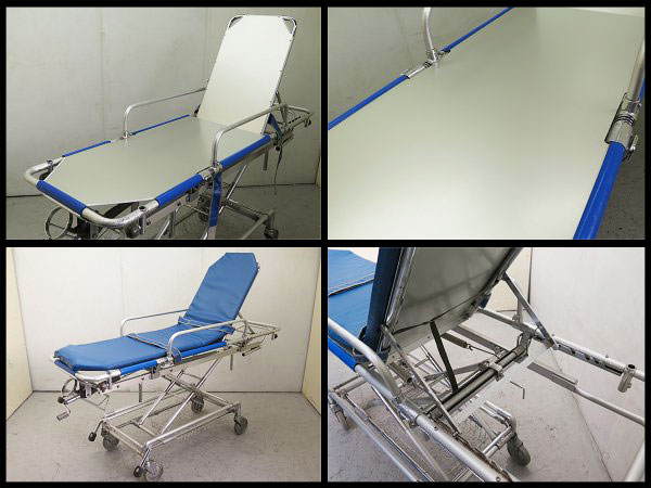 [福岡支店] パラマウント ストレッチャー KK-712 昇降式 担架 着脱可能 搬送用ベット リクライニング機能 ○1 パラマウントベッド ストレッチャー 担架脱着型 KK-712 昇降(救急