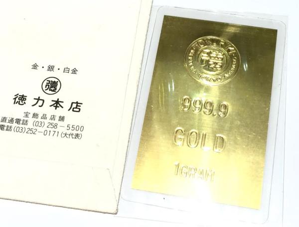 1円 徳力【TOKURIKI】インゴット GOLD 999.9 純金 地金 1g(金)｜売買