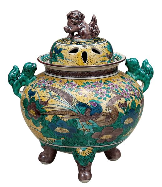 送料無料！ 九谷焼 ☆吉田屋・香炉11号☆ K4-1646 新品 木箱