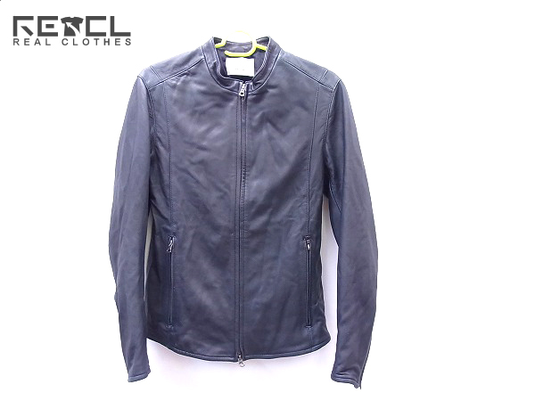 STUDIOS/ストゥディオズ ラムレザーシングルライダース 青 0