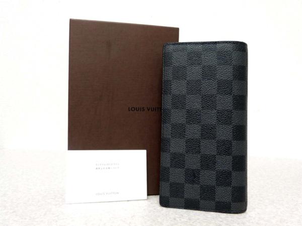 9119ヴィトン本物ダミエグラフィットブラザ長財布11年N62665