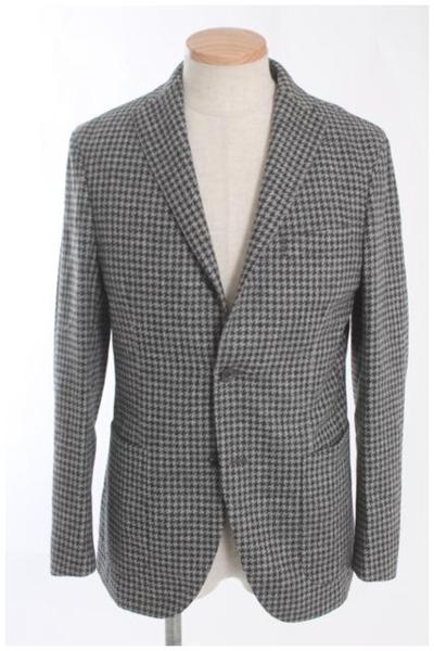 ボリオリBOGLIOLI　DOVER千鳥格子柄3Bジャケット[MJKK29349]