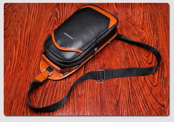 ★高級本革ボディバッグメンズレディースレザー通学皮ブラック黒