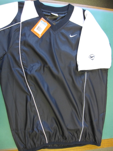 ◆新品 ナイキ 334430 Vジャン 半袖 ネイビ- M 50%OFF野球