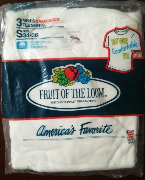 80's 90's デッド FRUIT OF THE LOOM 3枚パック Tシャツ USA製 S