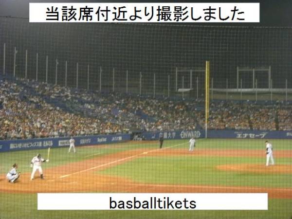 9/29(火)ヤクルト-広島♪1塁側ベンチ直近☆最前列ペア◎中止保証