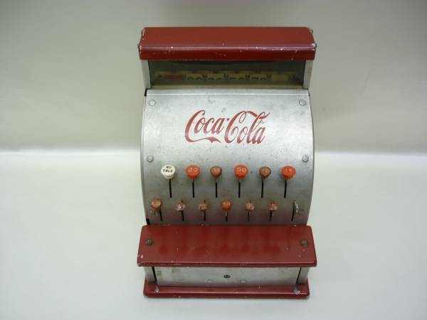 コカコーラ 本物 50s ビンテージ トイレジスター アンティーク 1950'Sコカコーラ トイ レジスター ビンテージ Coca Cola ブリキ