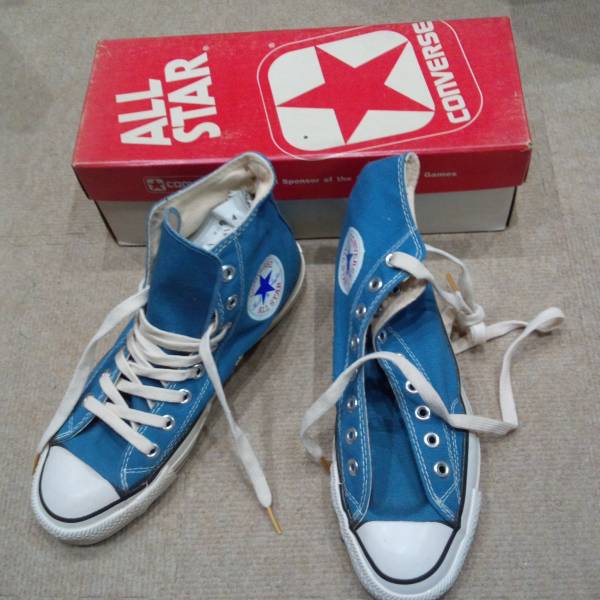 '80S USA デッドストック コンバース オールスター HI US7 水色