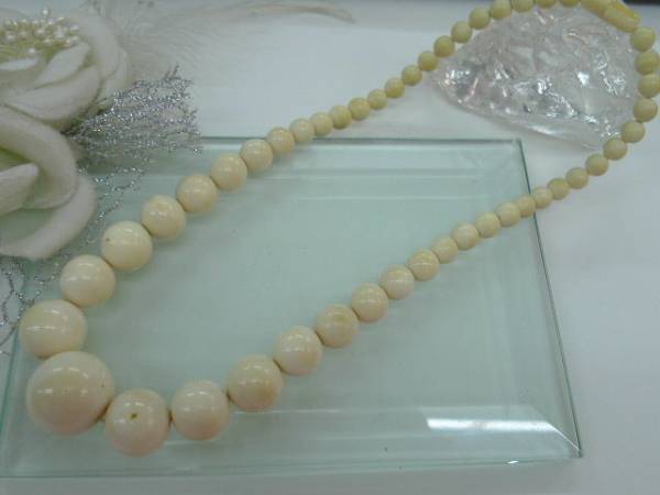 ◆本象牙◆象牙◆シンプルネックレス◆ユS1157◆