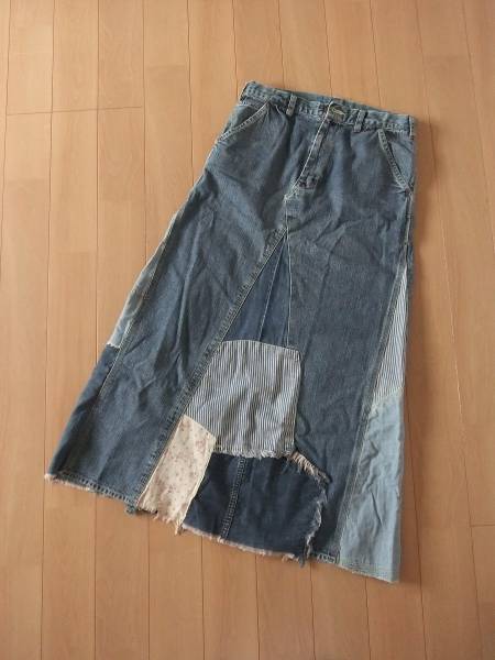 デニム＆ダンガリー　デニムマキシスカート　160　ママ　M