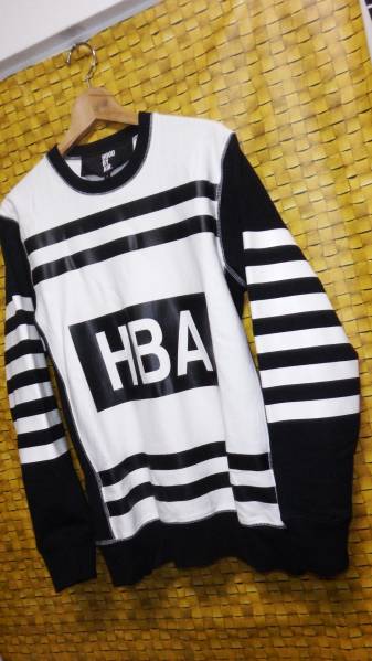 14AW HOOD BY AIR HBA COLOR BLOCK STRIPE CREWNECK ♪FK