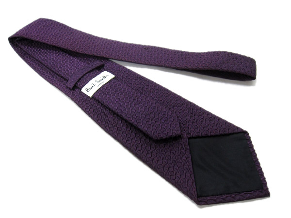1円 美品 ポールスミス Paul Smith パープルシルク ネクタイ 紫