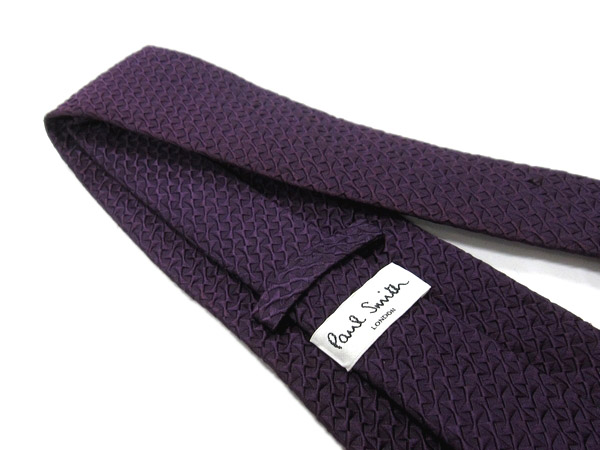 1円 美品 ポールスミス Paul Smith パープルシルク ネクタイ 紫