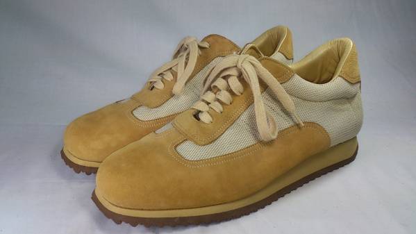 高級！美品サントーニ レザースニーカー UK7 Santoni 靴エルメス