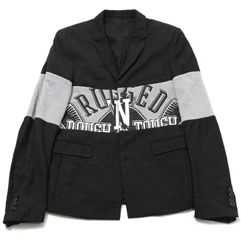 クリスヴァンアッシュ　13AWドット3ボタンテーラードジャケット