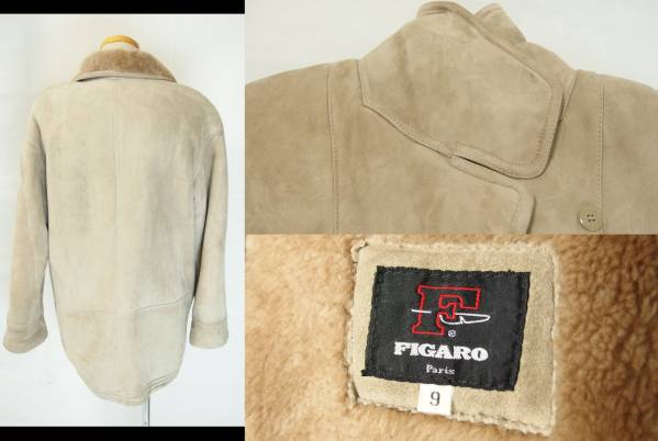 FIGARO リアルムートン コート ジャケット 羊毛革 レディース:9 