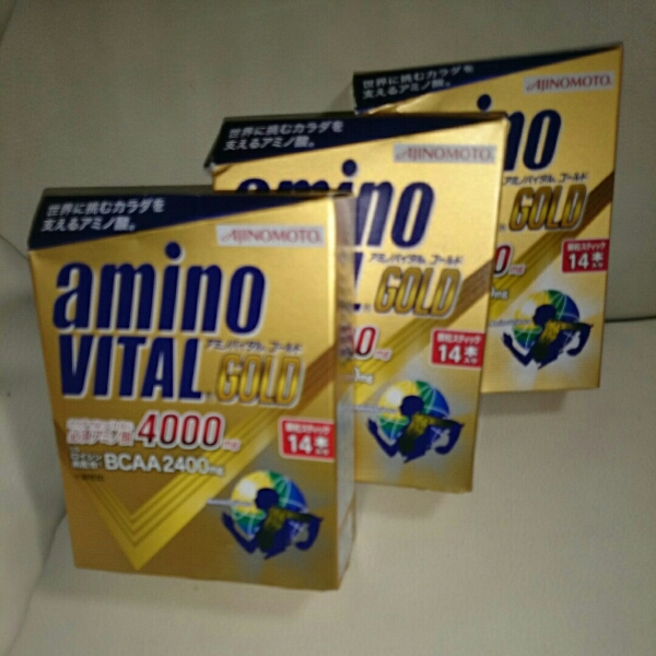訳有【味の素】アミノバイタルゴールド 14本入×3箱 42本 4000mg