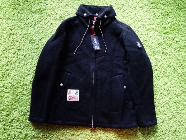 新品☆Psycho Bunny☆サイコバニー☆ウールジャケット☆ネイビー 
