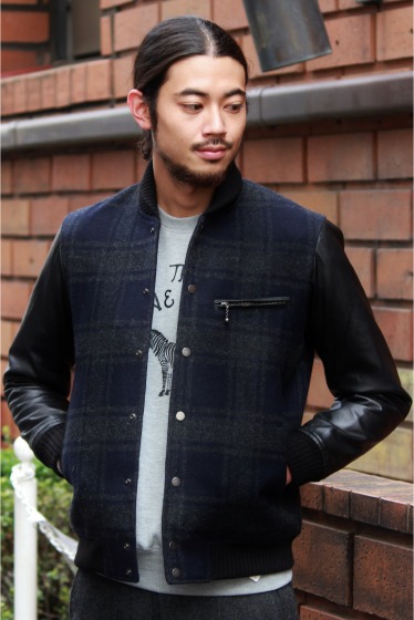 2014年 エディフィス 袖レザー スタジャンS