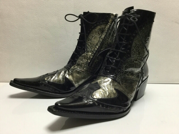 5351プールオム☆レザー ブーツ/バニスター 42