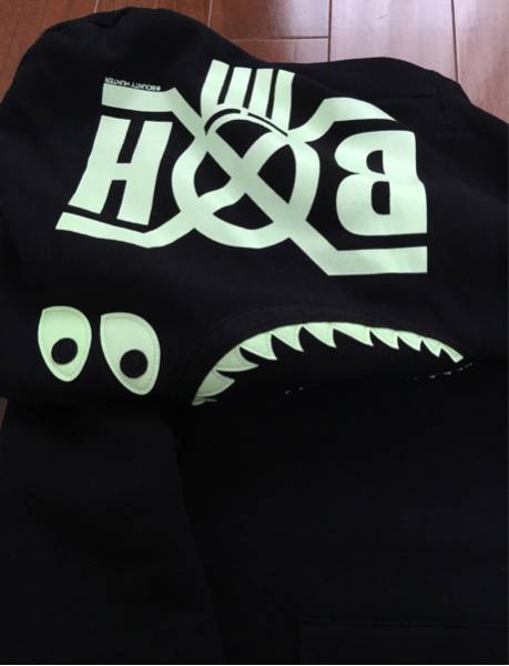 A BATHING APE BOUNTY HUNTER SHARK ZIP HOODIE XL BAPEシャーク