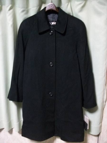 新品 カシミア100% コート ブラック 黒 フリー 13号 15号 XL L 