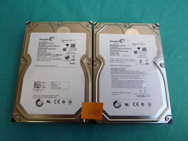 H1268★Seagate/型番混在/1TB/3.5inch/SATA接続/２個セット
