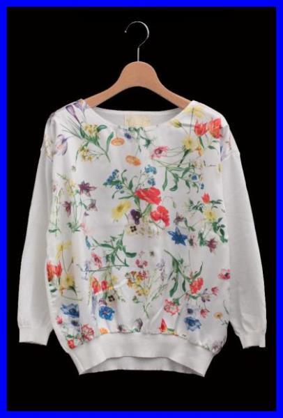 ☆未使用品 Chesty チェスティ/ボタニカルスカーフ切替ニット