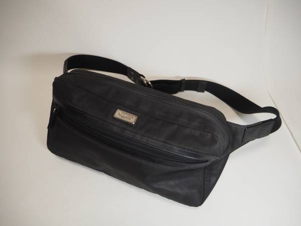 コーチ COACH メンズ ショルダーバッグ 斜めがけ 黒 良品 レザー