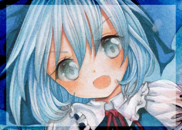 もしょ◆同人手描きイラスト 東方 チルノ◆A4