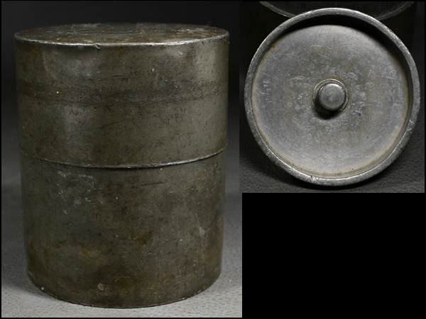 蔵出/時代煎茶/古錫/金工師造/古玩/茶心壷655g/422s