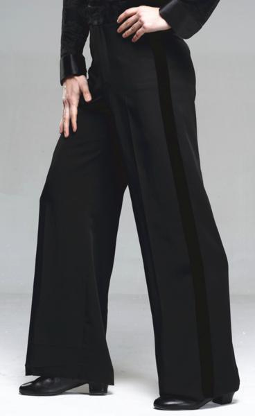 LJ新品 社交ダンス ラテンパンツ21 ブラック 33inch